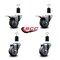 Service Caster 3'' Thermoplastic Rubber Swivel 1-1/2'' Expanding Stem Caster Set 2 Total Lock Brakes, 4PK SCC-EXTTL20S314-TPRB-2-S-2-112 - alternate 2